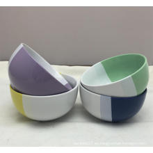 Tazón de cena de cerámica ecológico de dos colores de 5.5 &#39;&#39;